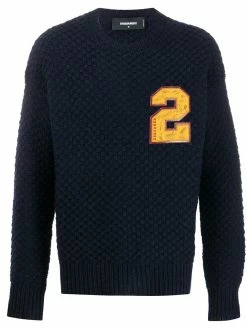 Dsquared2 pull en maille épaisse à patch logo