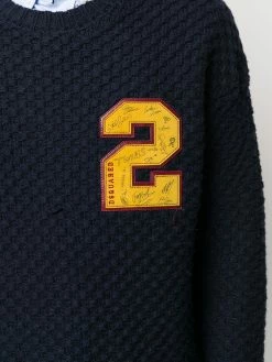 Dsquared2 pull en maille épaisse à patch logo