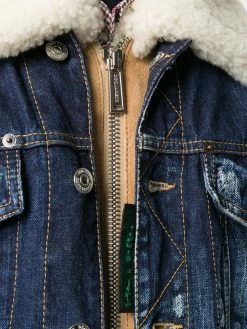 Dsquared2 veste en jean à effet usé