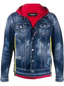 Dsquared2 veste en denim à capuche