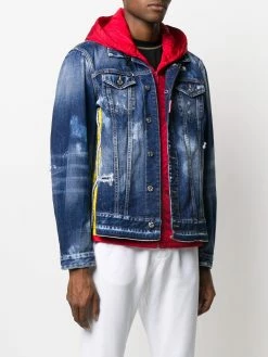 Dsquared2 veste en denim à capuche