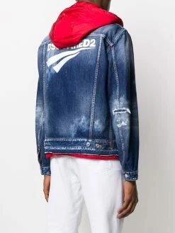 Dsquared2 veste en denim à capuche