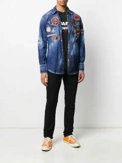 Dsquared2 chemise en denim à design multi-patchs