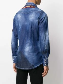 Dsquared2 Prix d’Amis Chemise en denim à design multi patchs chemises homme 10 Dsquared2 chemise en denim à design multi-patchs