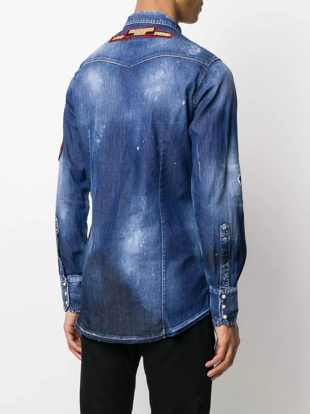 Dsquared2 Prix d’Amis Chemise en denim à design multi patchs chemises homme 6 Dsquared2 chemise en denim à design multi-patchs