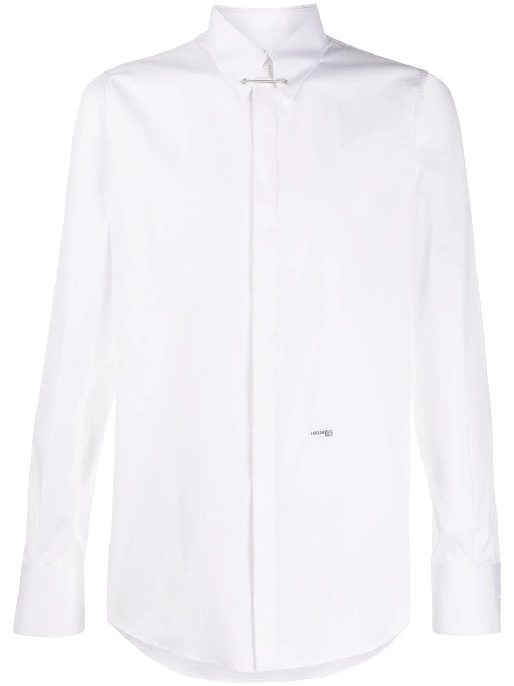 Dsquared2 Chemise ajustée à détail d’épingle à nourrice au col Prix Acceptable chemises homme 3 Dsquared2 chemise ajustée à détail d’épingle à nourrice au col