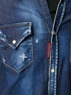 Dsquared2 chemise en denim à effet usé