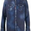 Dsquared2 chemise en denim à effet usé