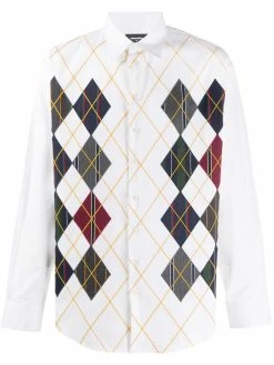 Dsquared2 chemise à motifs de losanges