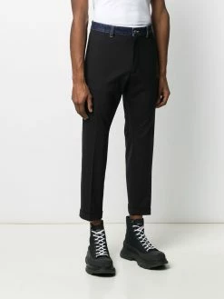 Dsquared2 pantalon de costume à taille contrastante