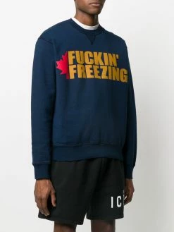 Dsquared2 Sweat à détail de slogan Authentique 100% maille homme 9 Dsquared2 sweat à détail de slogan