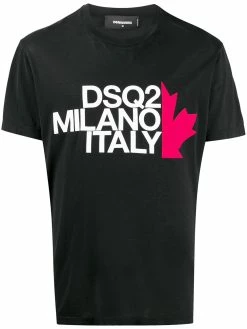 Dsquared2 t-shirt Milano Italy à logo imprimé