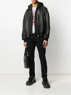 Dsquared2 veste bomber zippée à capuche