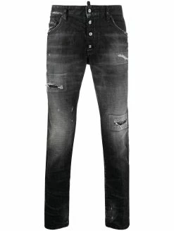 Dsquared2 jean slim à effet usé