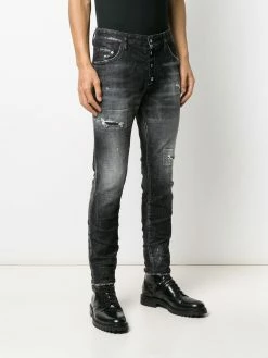 Dsquared2 jean slim à effet usé