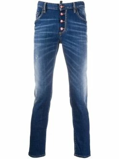Dsquared2 jean skinny à effet délavé