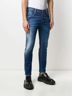 Dsquared2 jean skinny à effet délavé