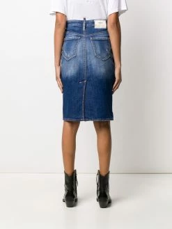 Dsquared2 jupe crayon à effet usé