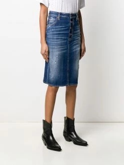 Dsquared2 jupe crayon à effet usé