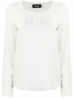 Dsquared2 blouse en soie à manches longues