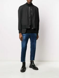 Dsquared2 jean crop à effet usé