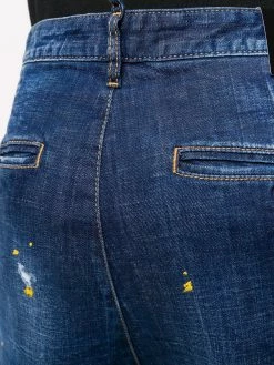 Dsquared2 jean crop à effet usé