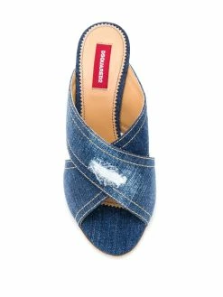Dsquared2 sandales en denim à brides croisées