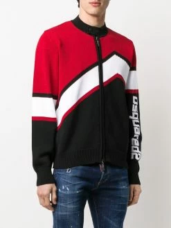 Dsquared2 Prix Acceptable Cardigan zippé colour block à logo cardigans homme 9 Dsquared2 cardigan zippé colour block à logo