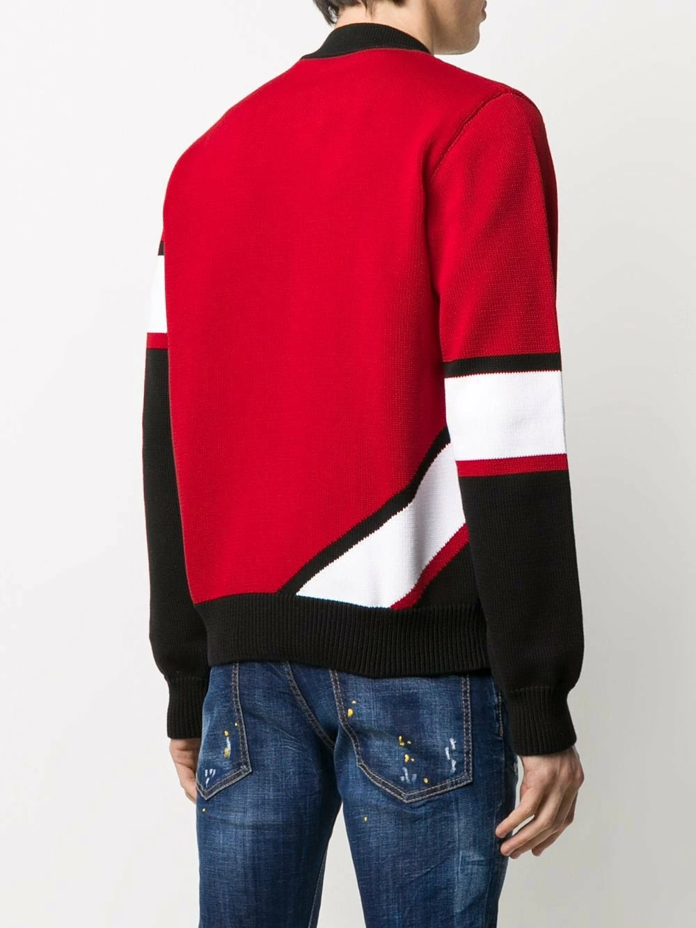 Dsquared2 Prix Acceptable Cardigan zippé colour block à logo cardigans homme 6 Dsquared2 cardigan zippé colour block à logo