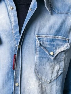 Dsquared2 chemise en denim à effet délavé