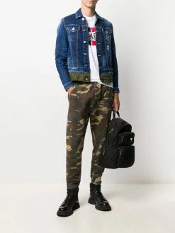 Dsquared2 veste bicolore en denim