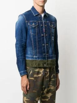 Dsquared2 veste bicolore en denim