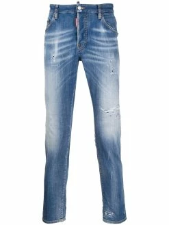 Dsquared2 jean slim à effet usé
