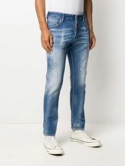 Dsquared2 jean slim à effet usé