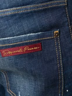 Dsquared2 jean droit à effet taches de peinture