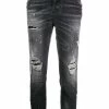 Dsquared2 jean crop à effet usé