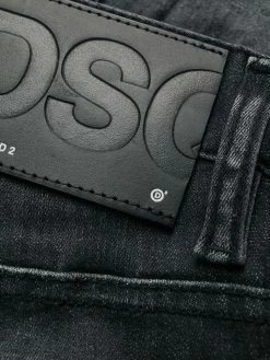 Dsquared2 jean crop à effet usé