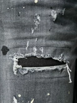 Dsquared2 jean crop à effet usé