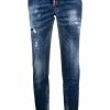 Dsquared2 jean slim à effet usé