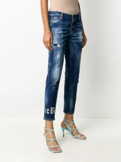 Dsquared2 jean slim à effet usé