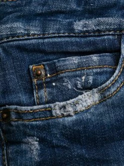 Dsquared2 jean slim à effet usé
