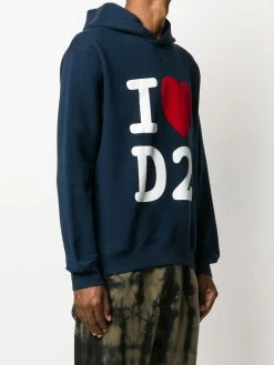 Dsquared2 sweat à capuche I Love D2