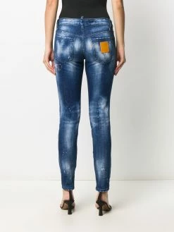 Dsquared2 jean skinny à effet usé