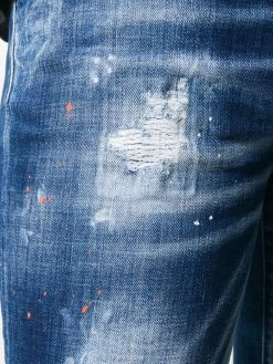 Dsquared2 jean skinny à effet usé