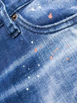 Dsquared2 jean skinny à effet usé