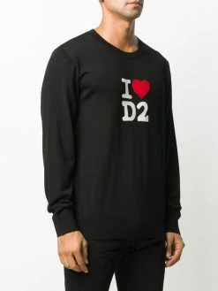 Dsquared2 pull à logo en maille intarsia