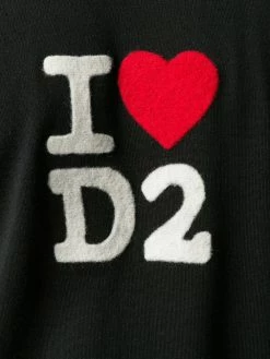 Dsquared2 pull à logo en maille intarsia