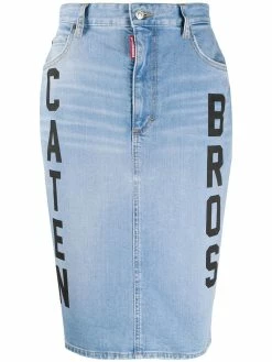 Dsquared2 chemise en jean à slogan imprimé