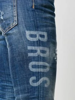 Dsquared2 jean crop à effet usé