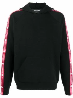 Dsquared2 pull à capuche à bandes monogrammées